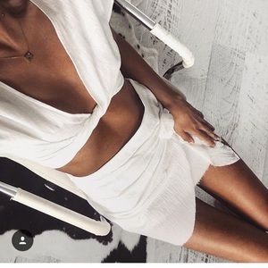 White Fox Boutique White Crop Top Only